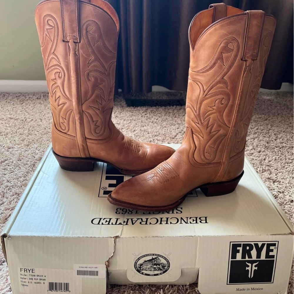 Frye Bruce (Billy) Cowboy / Cowgirl Boots Size 8.5 EUC